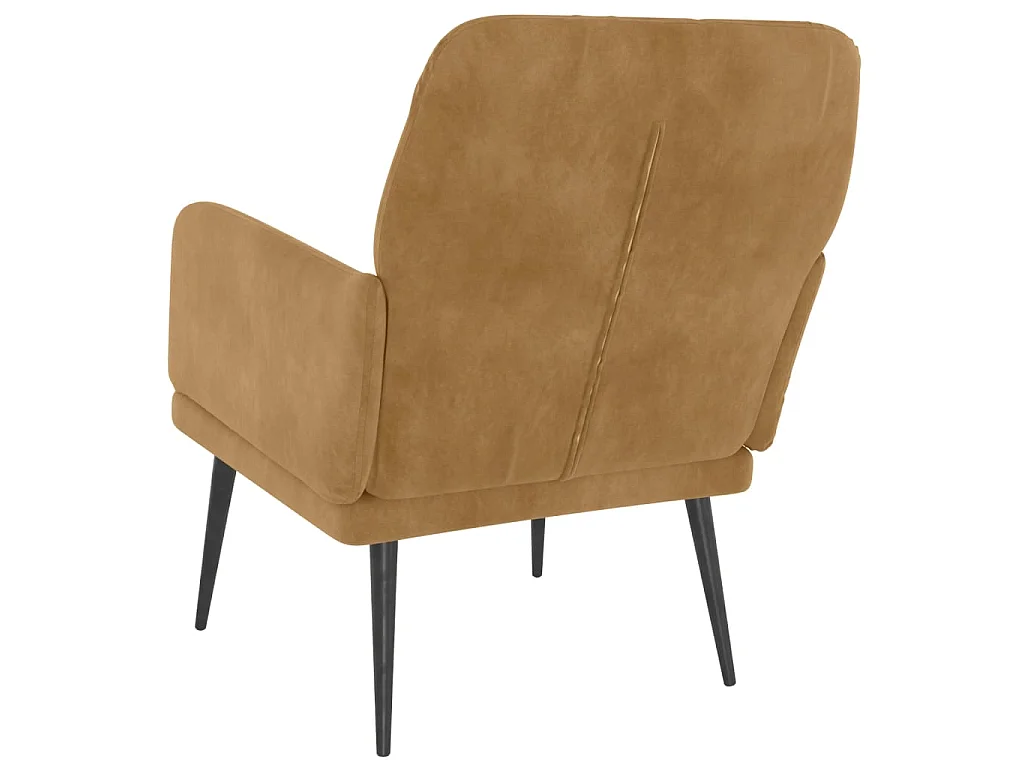 Poltrona Marrone 62x79x79 cm Velluto
