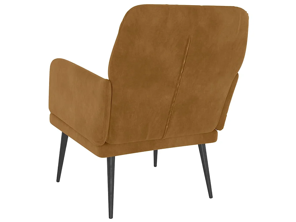 Fauteuil 62x79x79 cm fluweel bruin