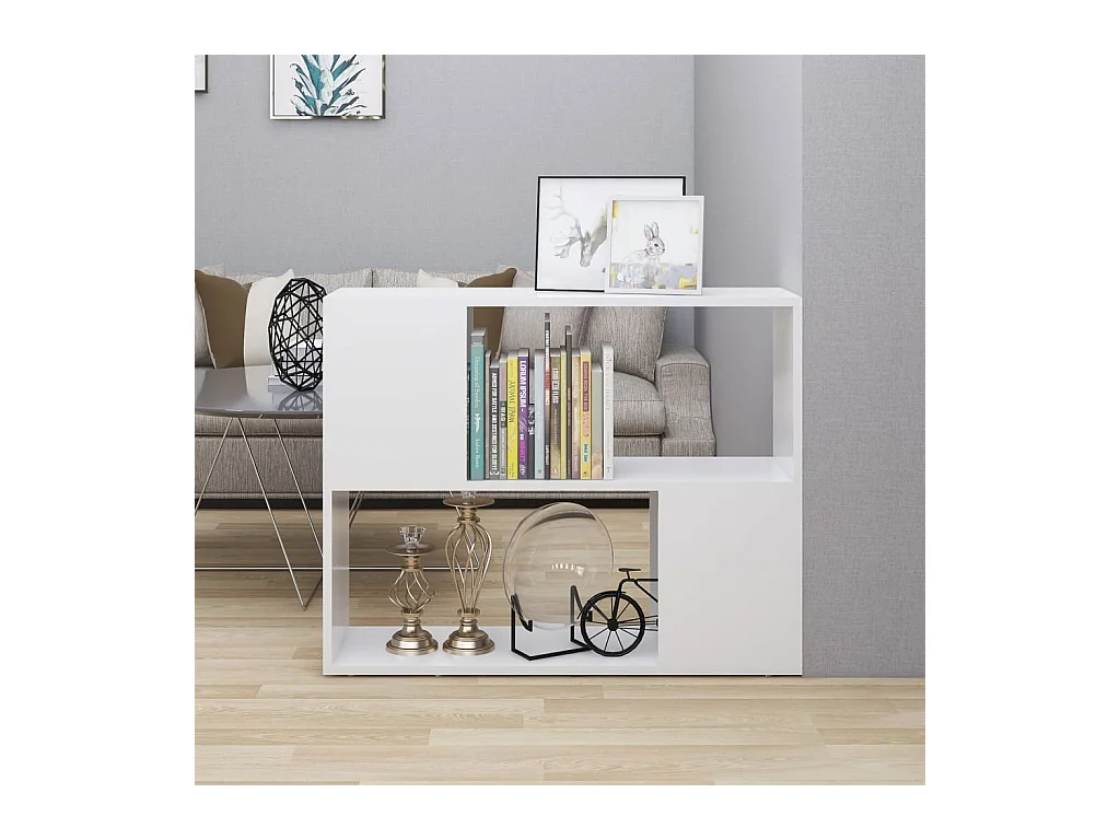 Meuble TV Blanc 80x24x63 cm Bois d'ingénierie