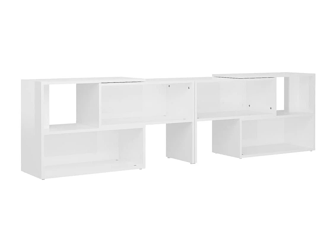 Meuble TV Blanc brillant 149x30x52 cm Bois d'ingénierie