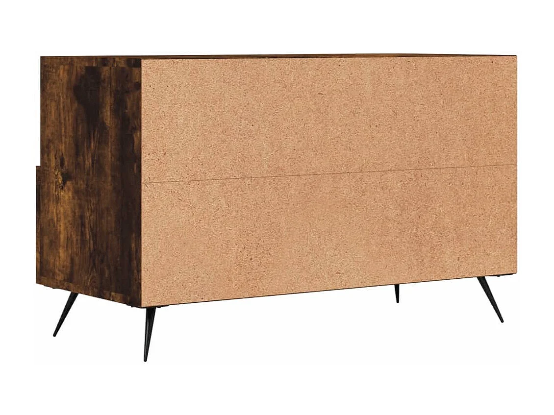 Meuble TV Chêne fumé 80x36x50 cm Bois d'ingénierie