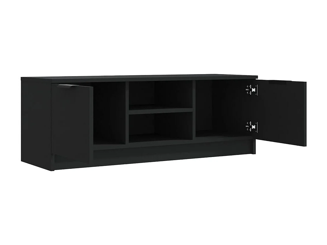 Tv-meubel 102x35x36,5 cm bewerkt hout zwart