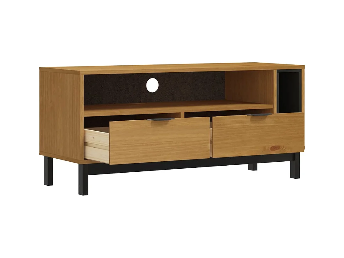 Meuble TV FLAM 110x40x50 cm bois massif de pin