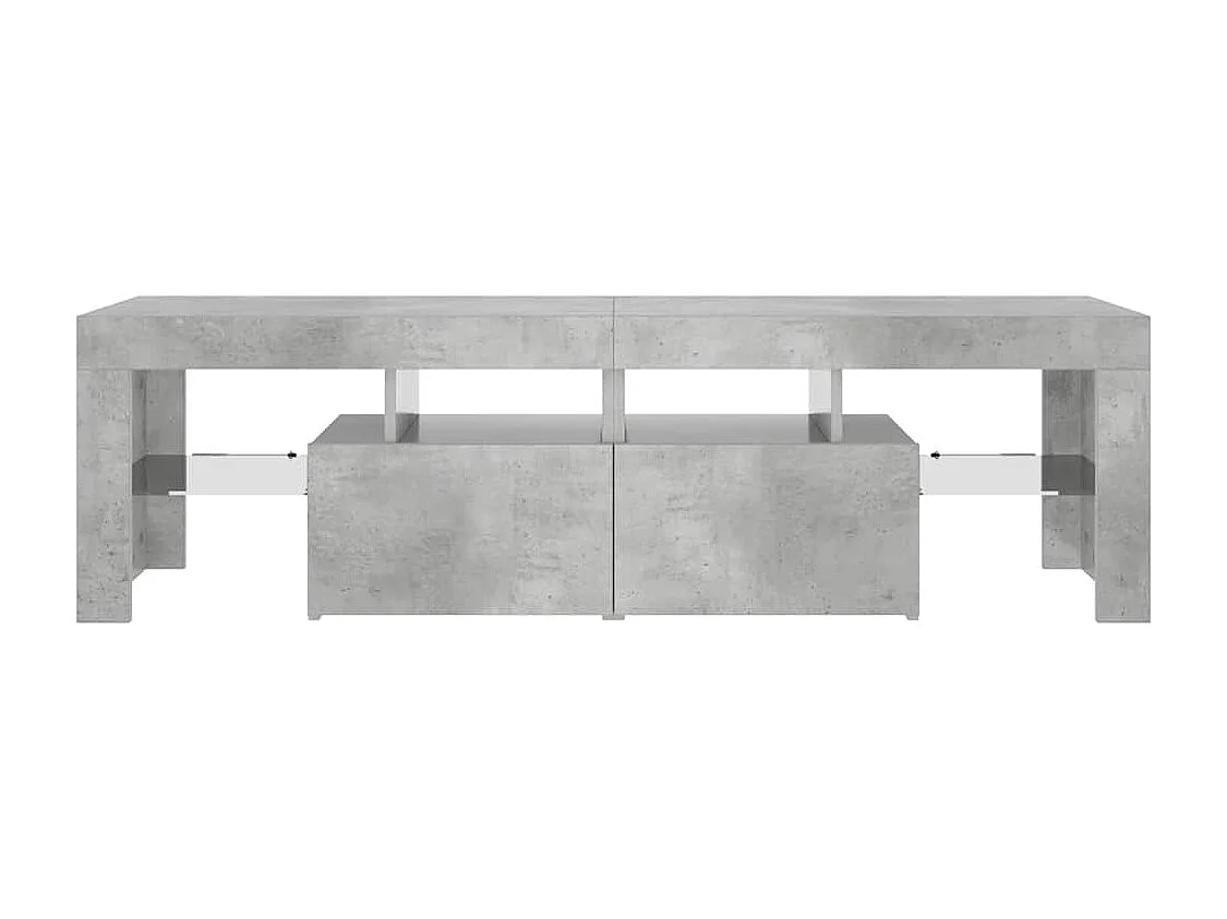 TV-Schrank mit LED-Beleuchtung Betongrau 140x36,5x40 cm