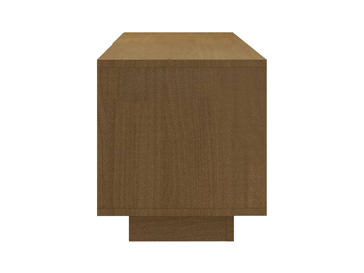 Mueble de TV de madera maciza pino marrón miel 110x30x33,5 cm