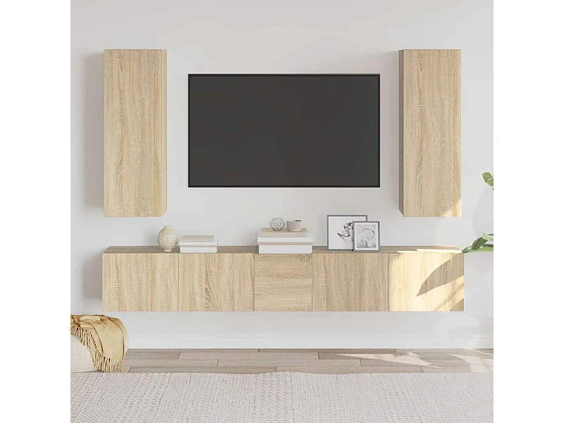 5-tlg. TV-Schrank-Set Sonoma-Eiche Holzwerkstoff