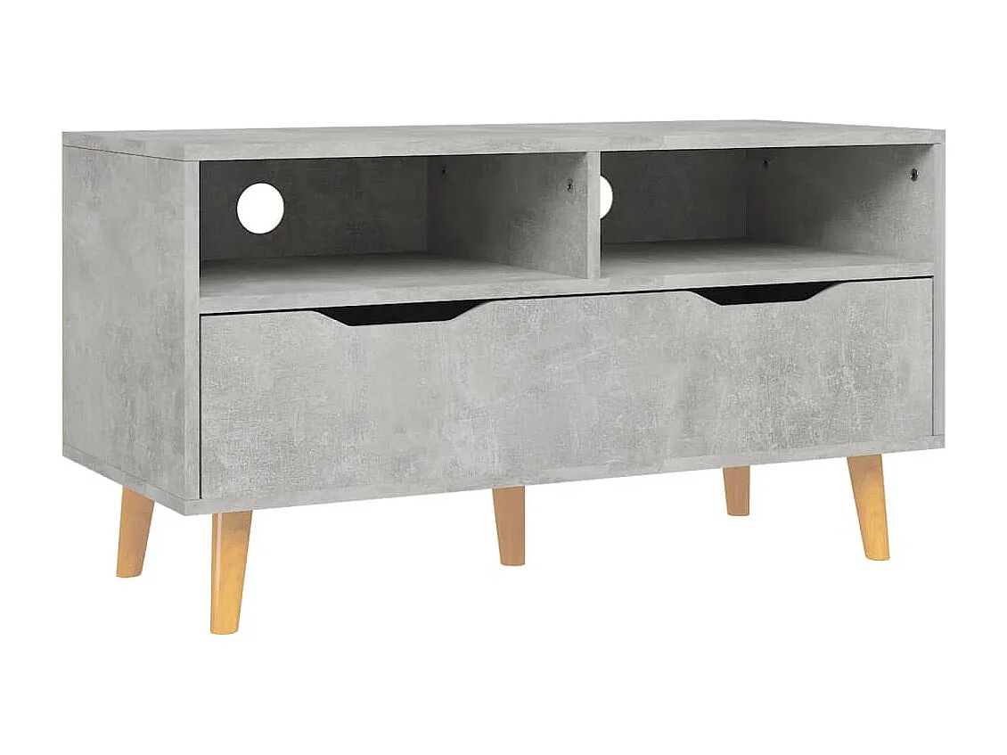 Tv-meubel 90x40x48,5 cm bewerkt hout betongrijs