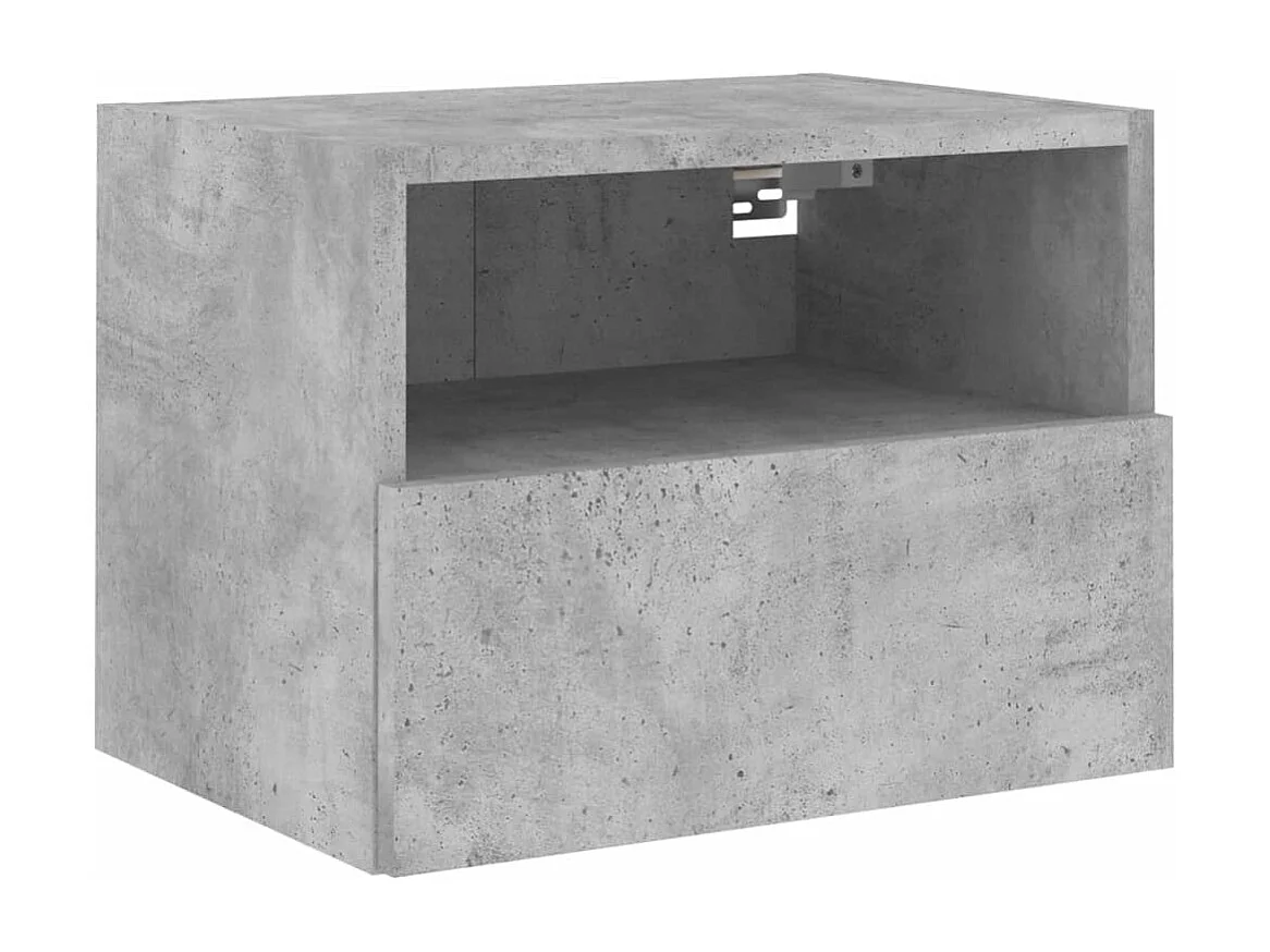 Unités murales TV 5 pcs gris béton bois d'ingénierie