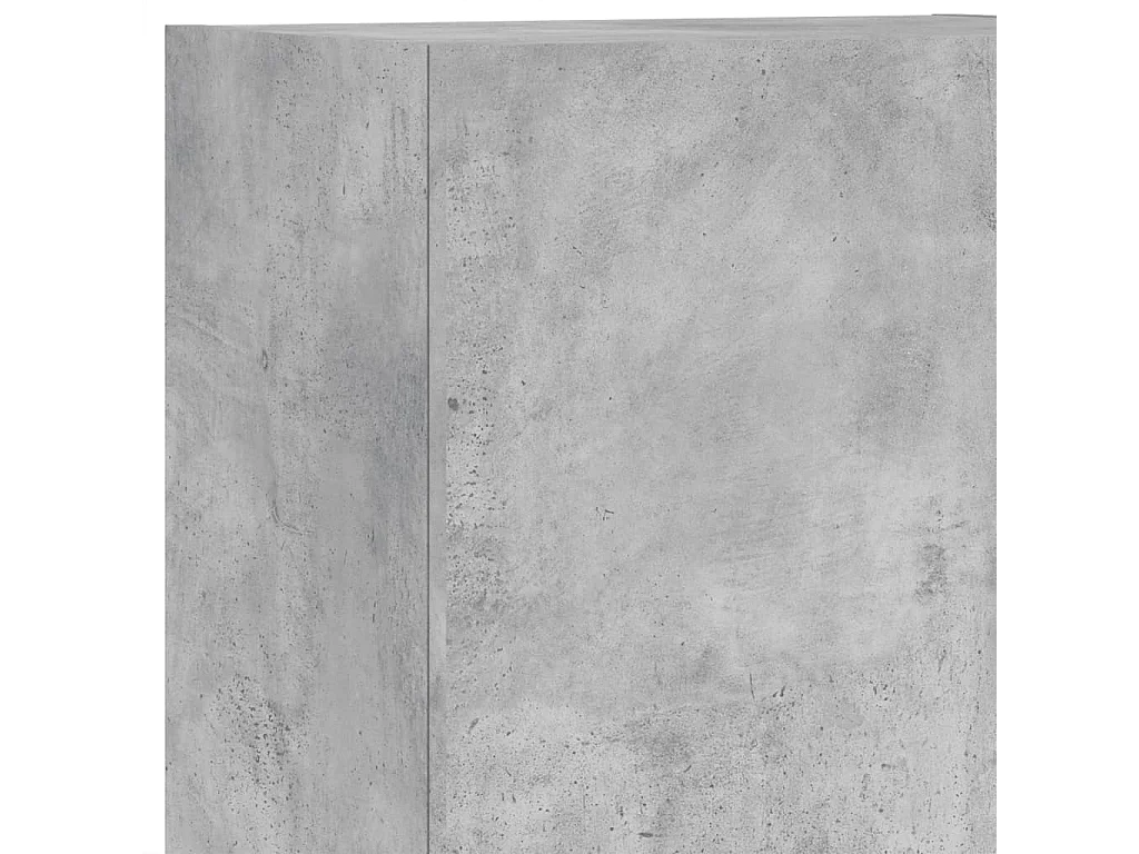 Unités murales TV 5 pcs gris béton bois d'ingénierie