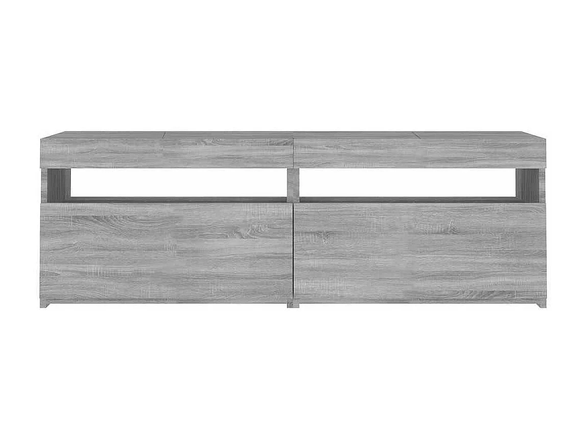 TV-Schrank mit LED-Leuchten Grau Sonoma 120x35x40 cm