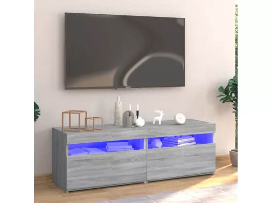 Kauf Unique TV-Schrank mit LED-Leuchten Grau Sonoma 120x35x40 cm