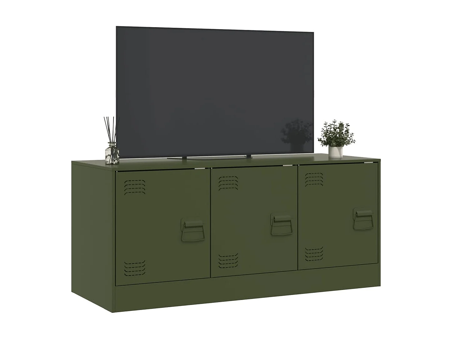 TV-Schrank Olivgrün 99x39x44 cm Stahl
