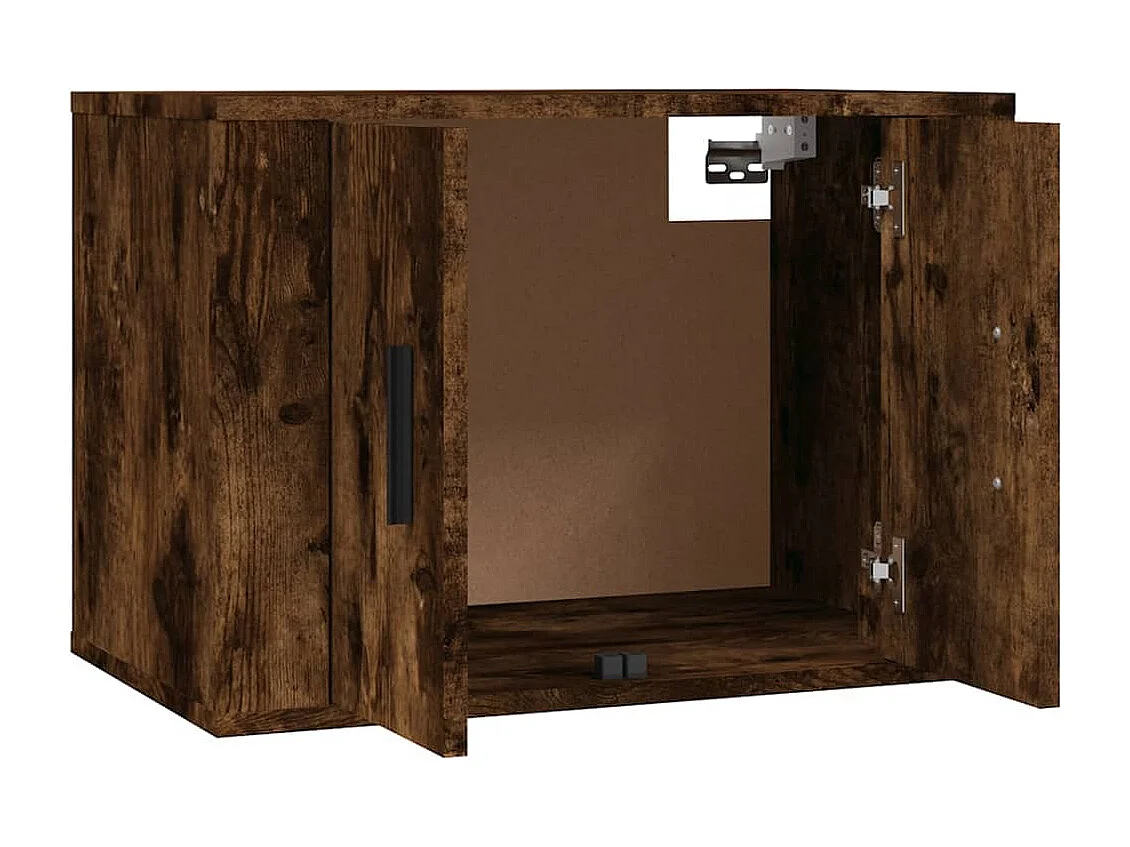 Mobili Porta TV a Parete 2 pz Rovere Fumo 57x34,5x40 cm