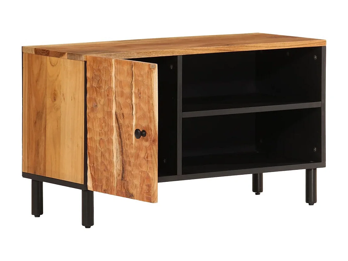 Meuble TV 80x33x46 cm bois d'acacia massif