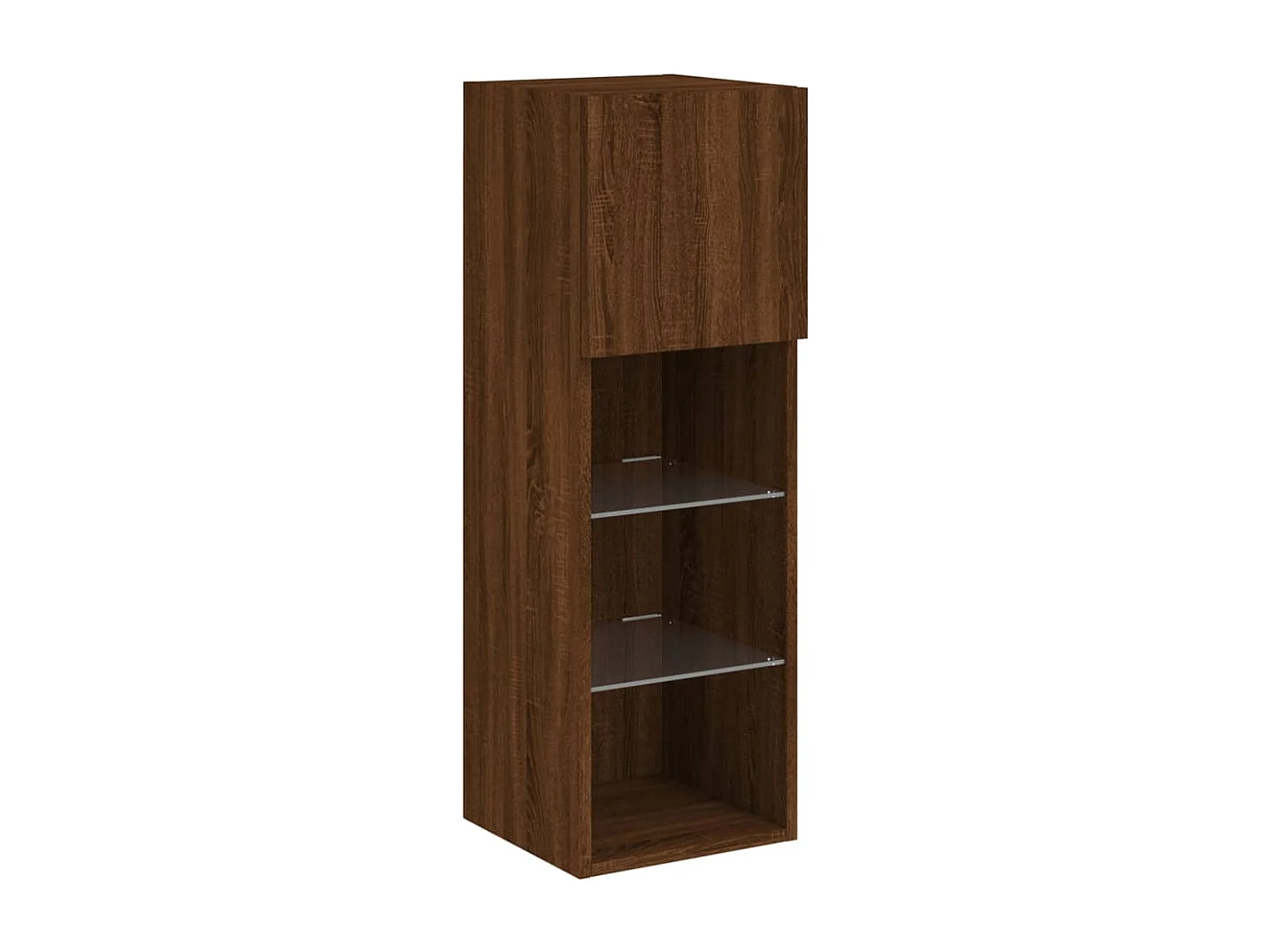 Meuble TV avec lumières LED chêne marron 30,5x30x90 cm