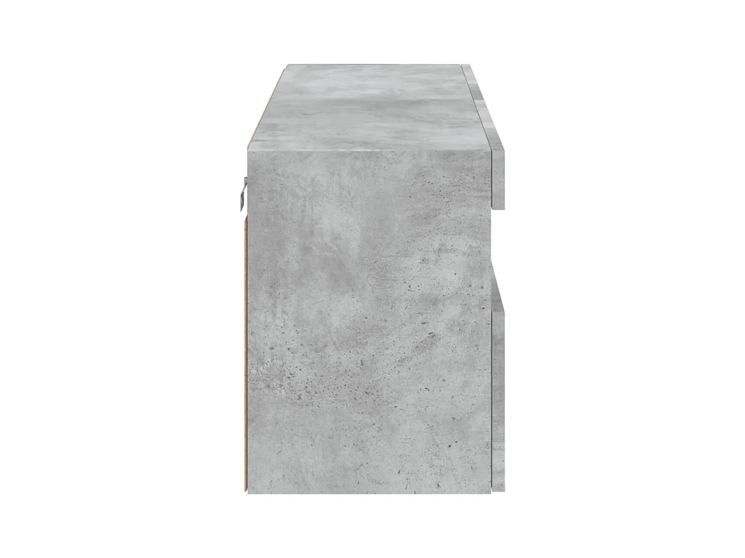 Tv-wandmeubel met LED-verlichting 100x30x40 cm betongrijs