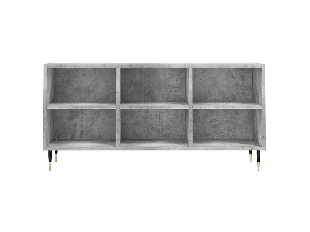 Meuble TV gris béton 103,5x30x50 cm bois d'ingénierie