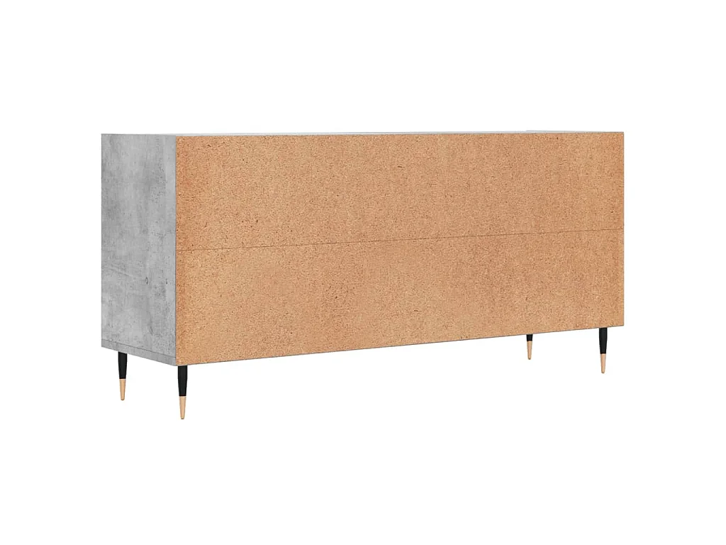 Meuble TV gris béton 103,5x30x50 cm bois d'ingénierie