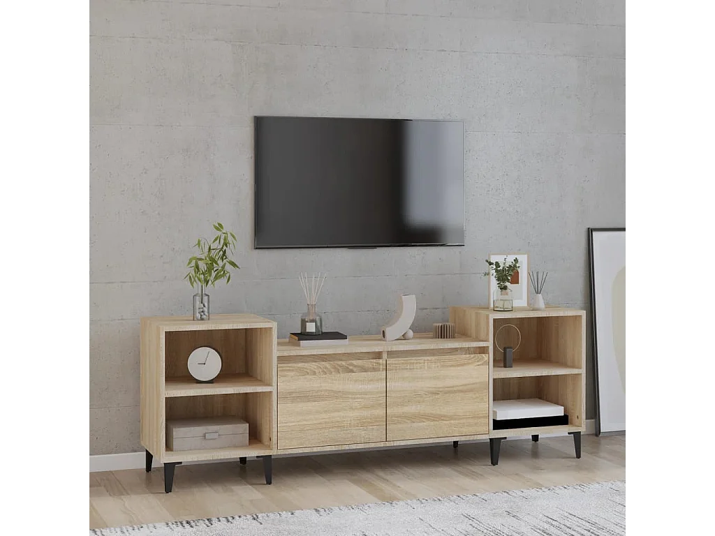 Meuble TV Chêne sonoma 160x35x55 cm Bois d'ingénierie