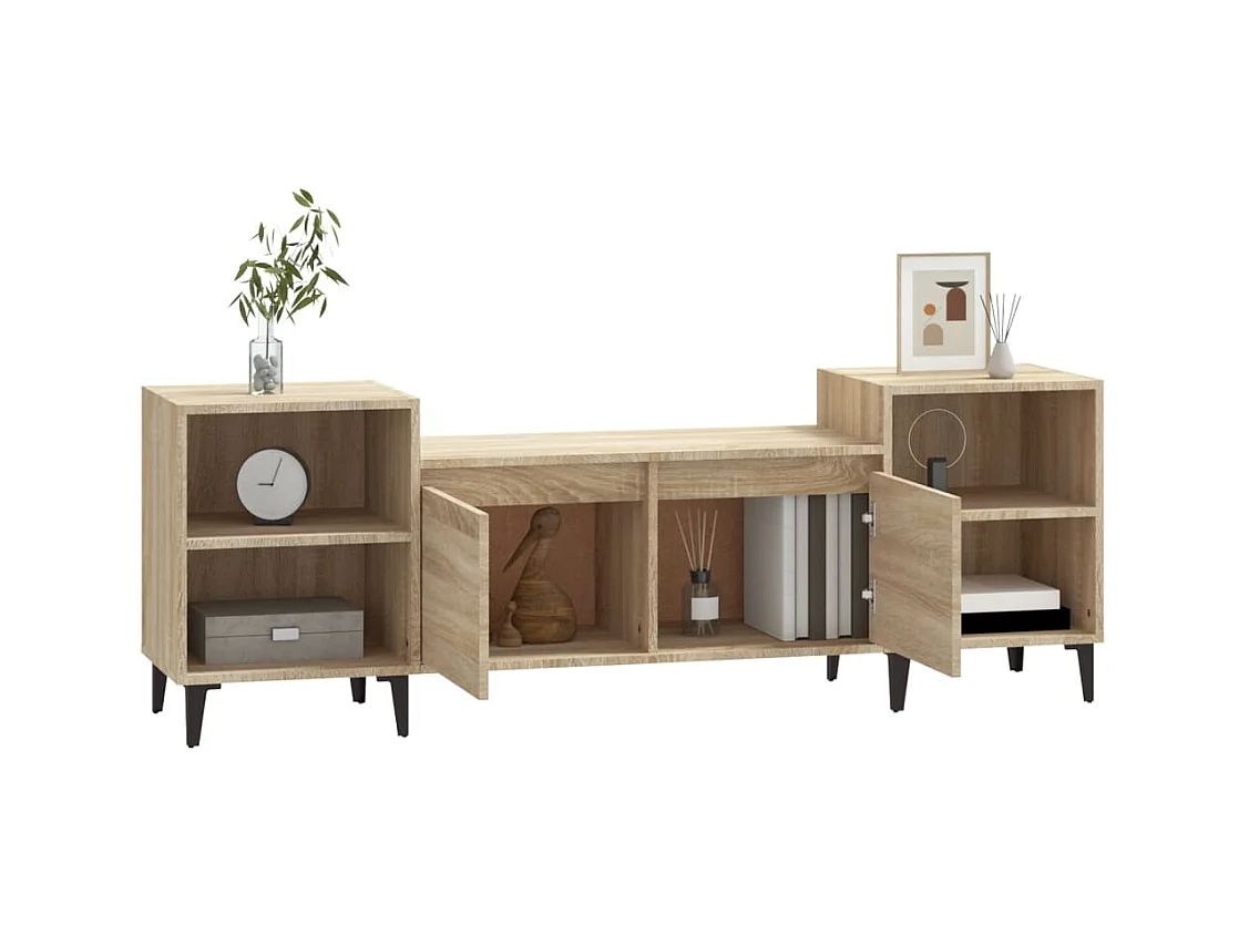 Meuble TV Chêne sonoma 160x35x55 cm Bois d'ingénierie