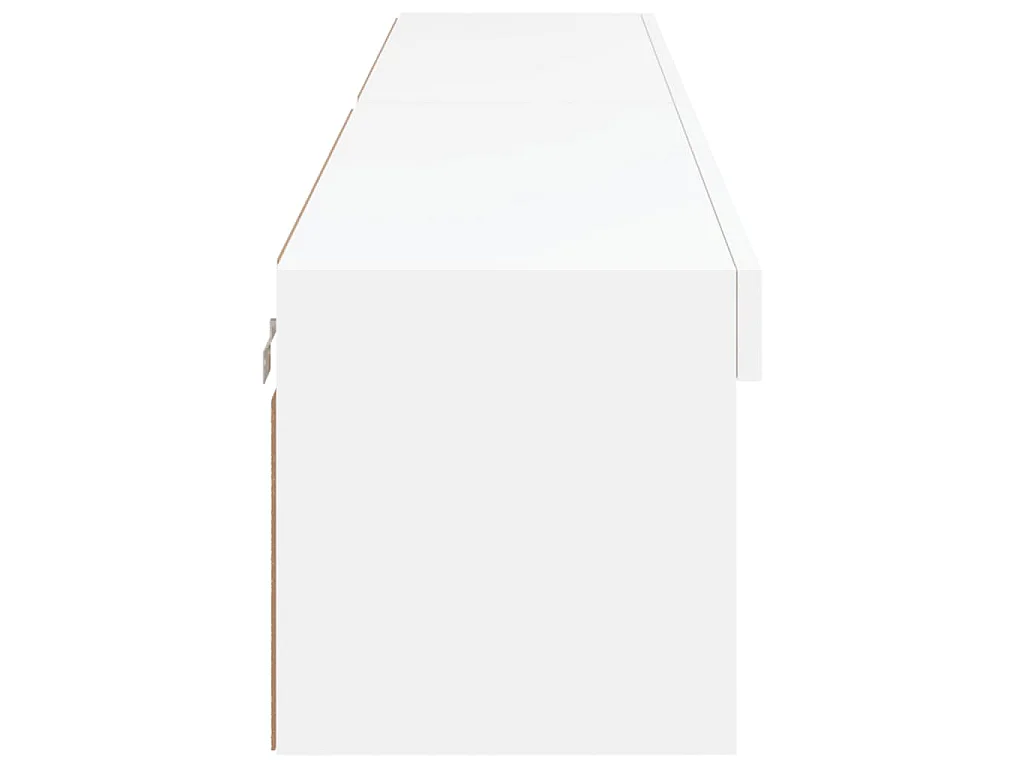 Meubles TV avec lumières LED 2 pcs blanc 100x30x30 cm