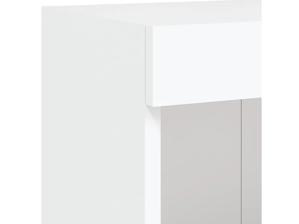 TV-Schränke mit LED-Leuchten 2 Stk. Weiß 100x30x30 cm