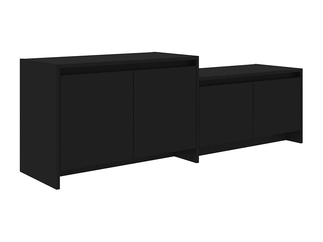 Tv-meubel 146,5x35x50 cm bewerkt hout zwart