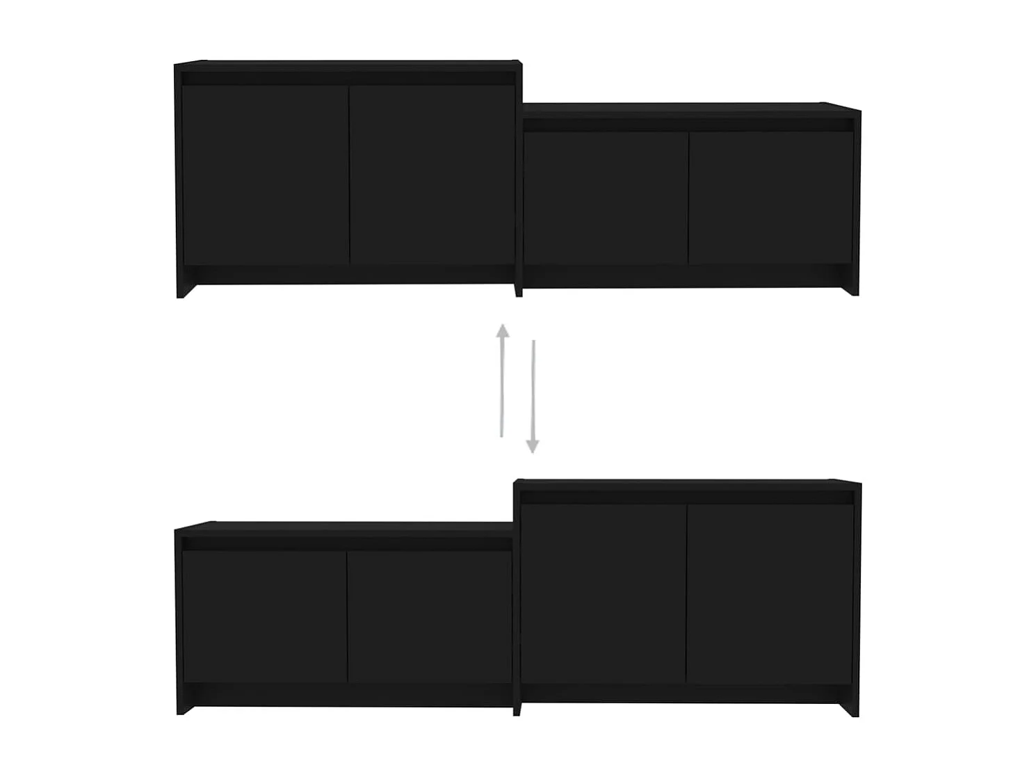 Tv-meubel 146,5x35x50 cm bewerkt hout zwart