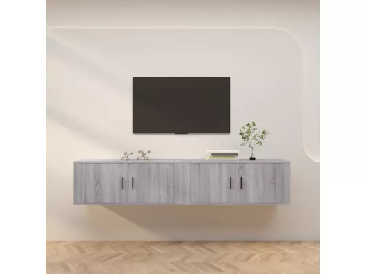 Kauf Unique TV-Wandschränke 2 Stk. Grau Sonoma 100x34,5x40 cm