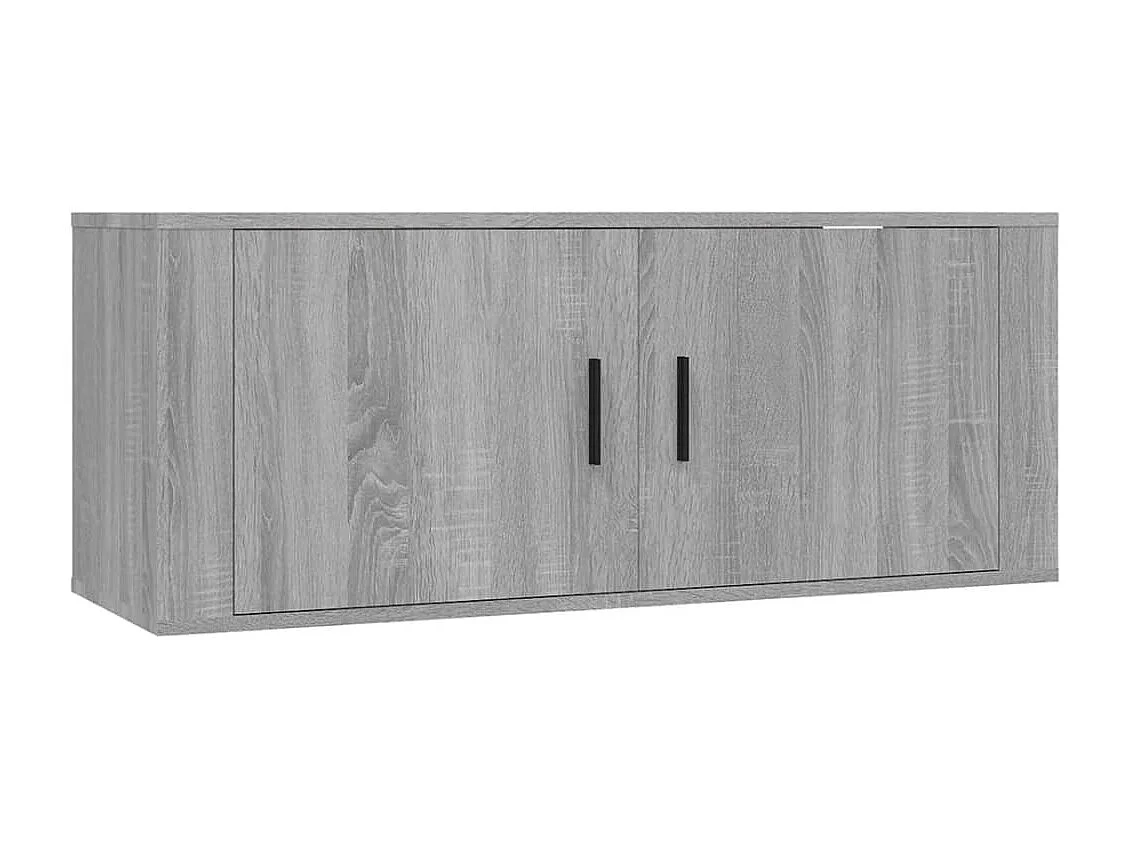 TV-Wandschränke 2 Stk. Grau Sonoma 100x34,5x40 cm