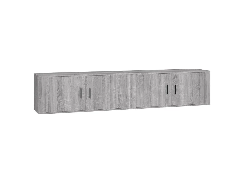 TV-Wandschränke 2 Stk. Grau Sonoma 100x34,5x40 cm