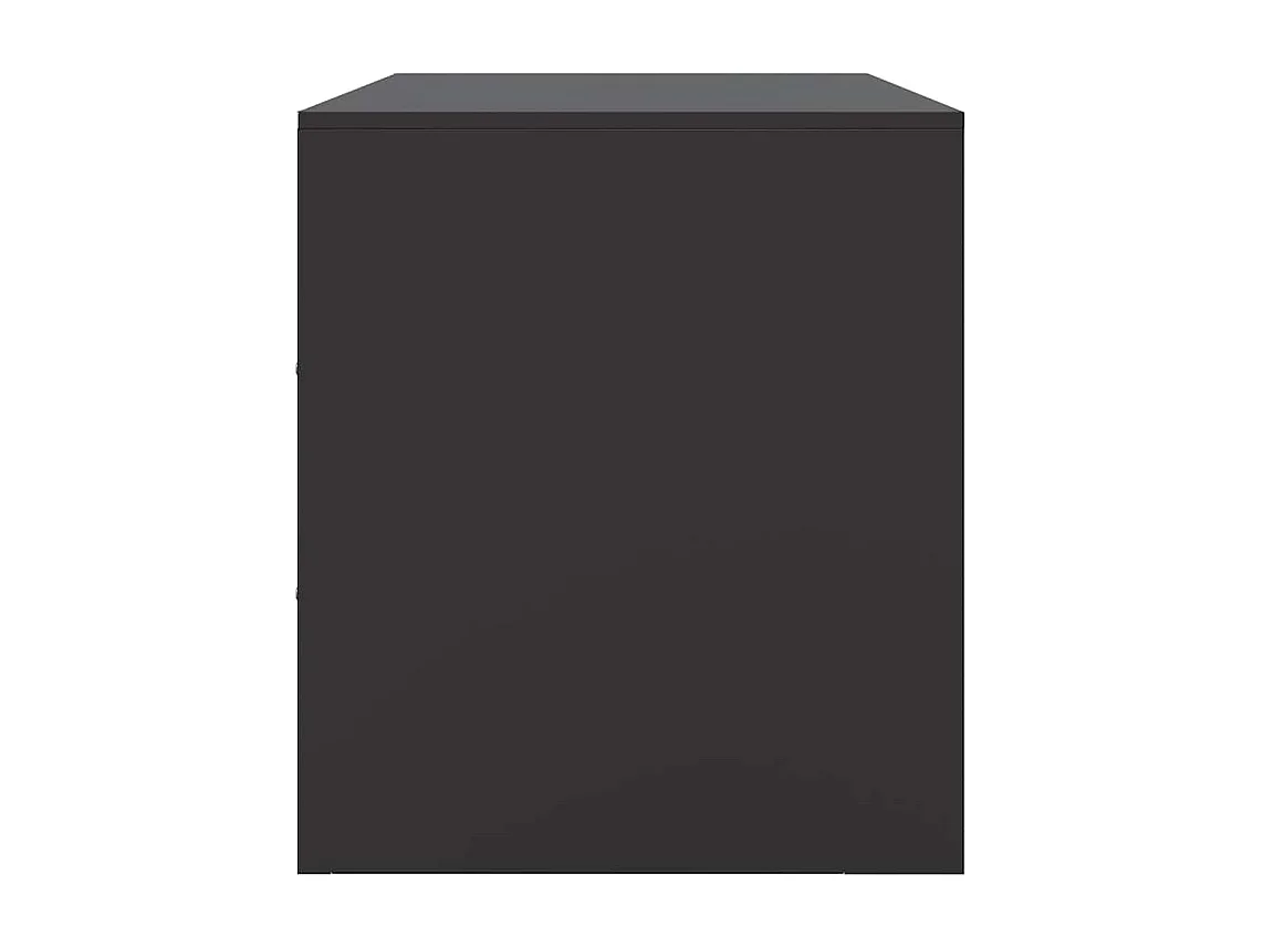 Meubles TV 2 pcs noir 67x39x44 cm acier