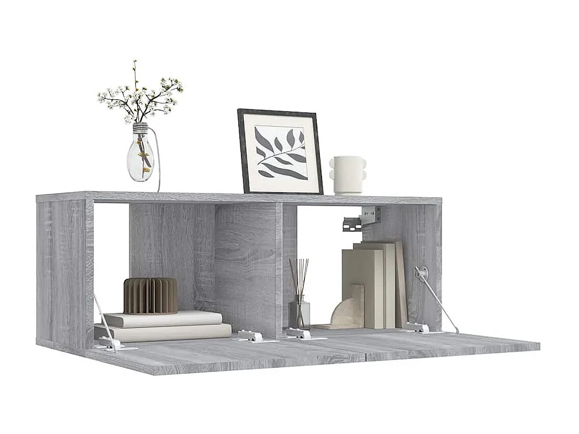 Mobile TV Grigio Sonoma 80x30x30 cm Legno Multistrato