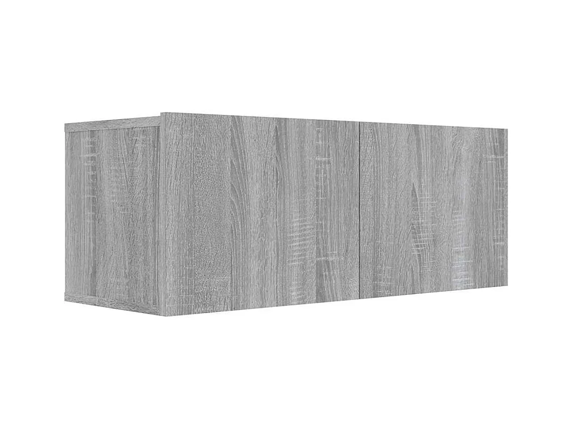 Tv-meubel 80x30x30 cm bewerkt hout grijs sonoma eikenkleurig