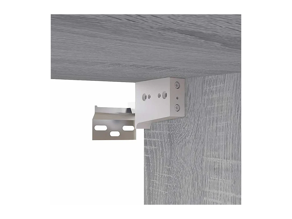 Tv-meubel 80x30x30 cm bewerkt hout grijs sonoma eikenkleurig