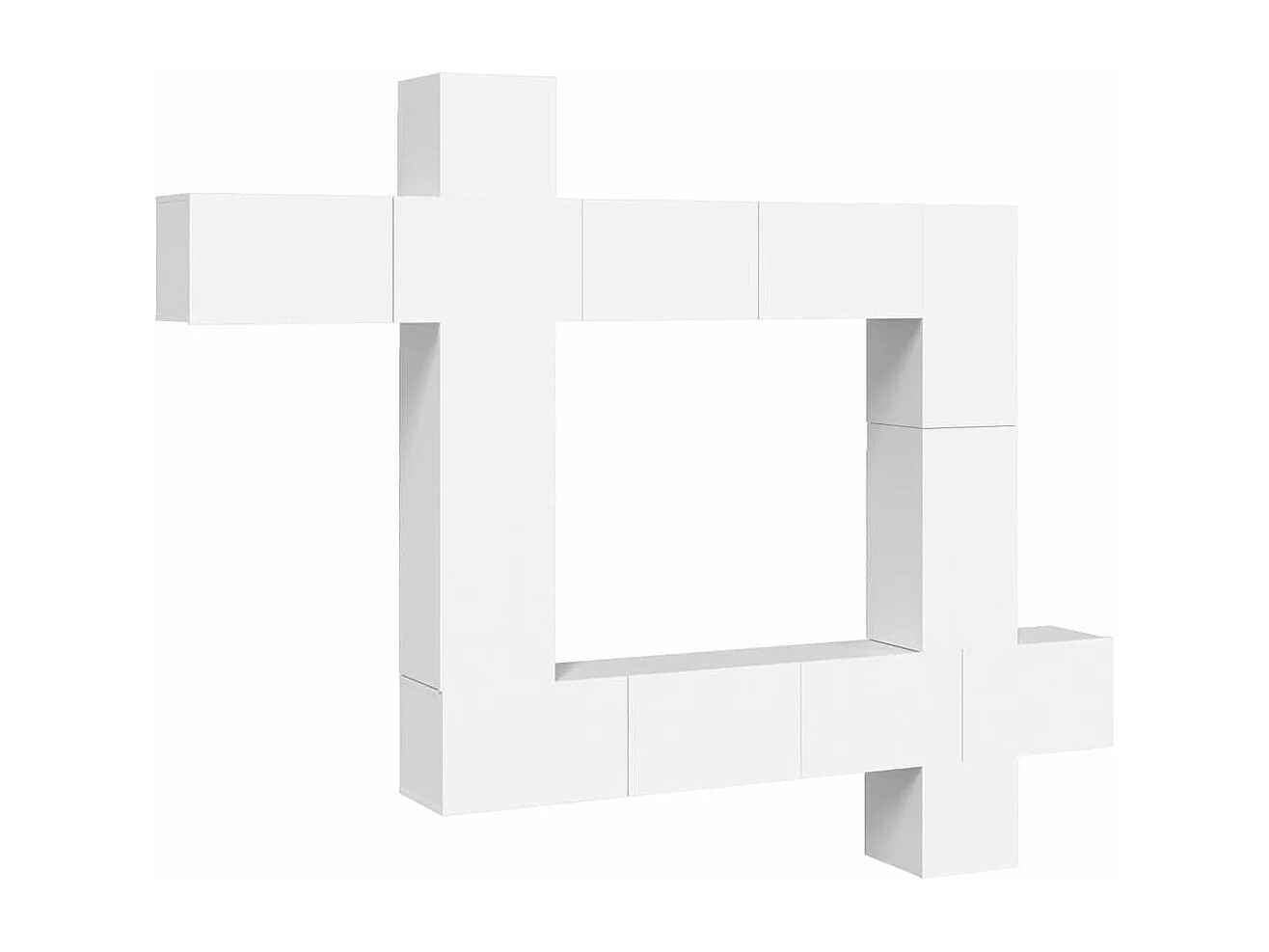 9-tlg. TV-Schrank-Set Weiß Holzwerkstoff