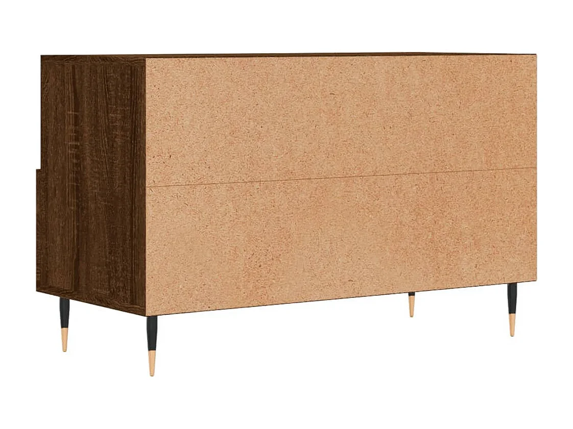 Meuble TV Chêne marron 80x36x50 cm Bois d'ingénierie
