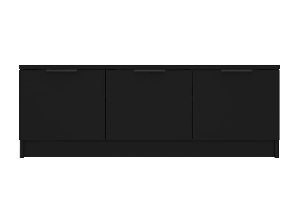 Meuble TV Noir 102x35x36,5 cm Bois d'ingénierie