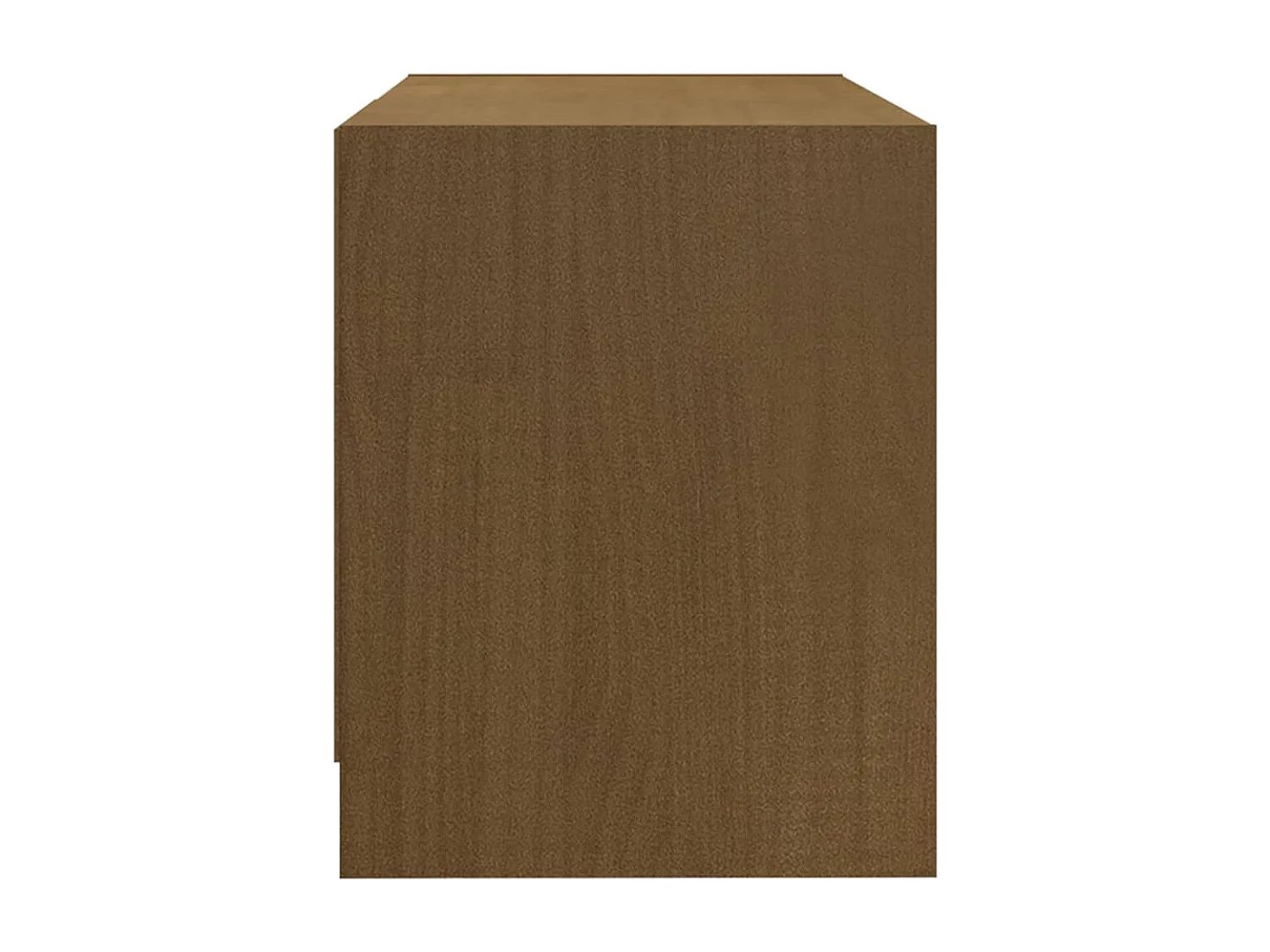 Mueble para TV de madera maciza pino marrón miel 80x31x39 cm