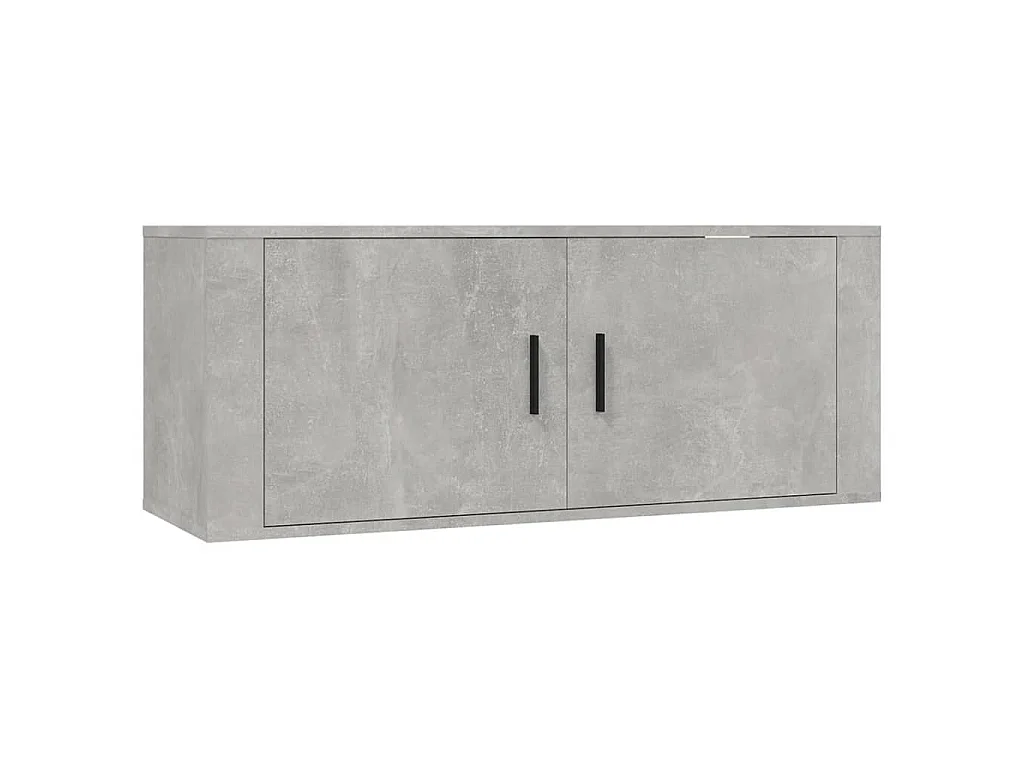 Mobili Porta TV a Parete 3 pz Grigio Cemento 100x34,5x40 cm