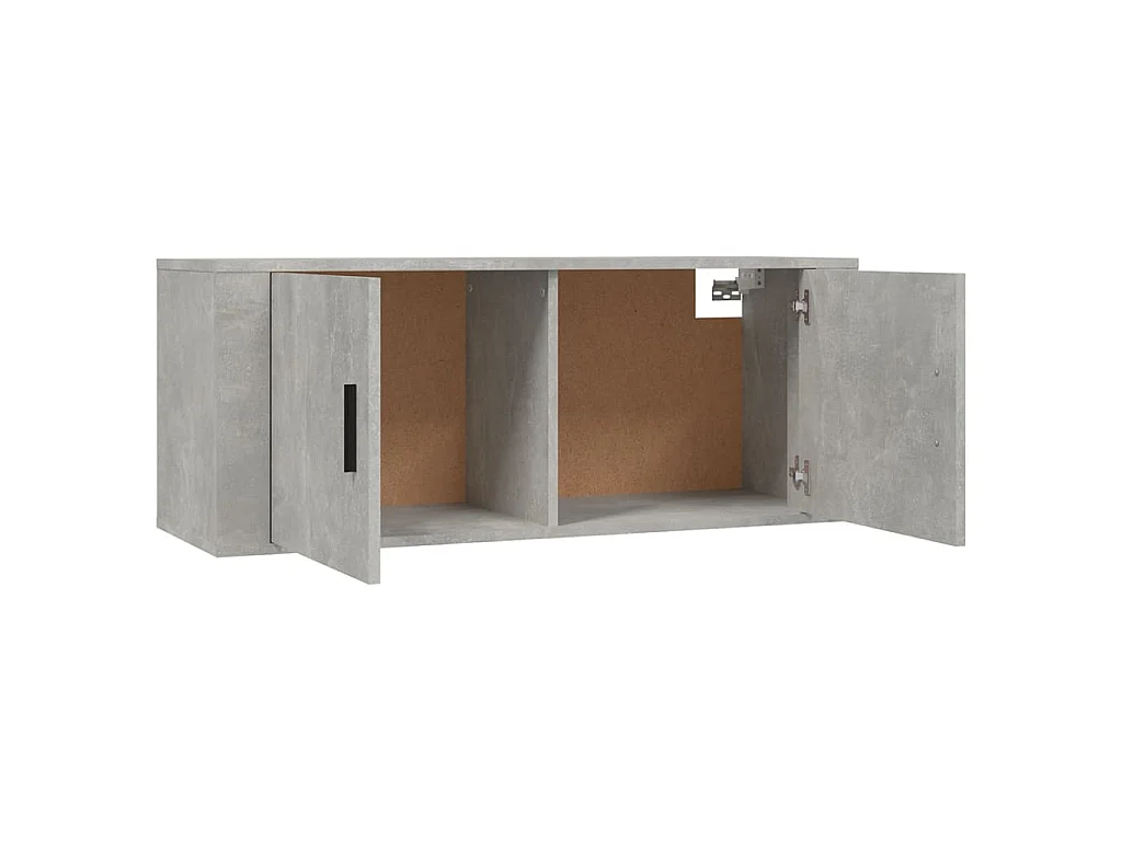 Mobili Porta TV a Parete 3 pz Grigio Cemento 100x34,5x40 cm