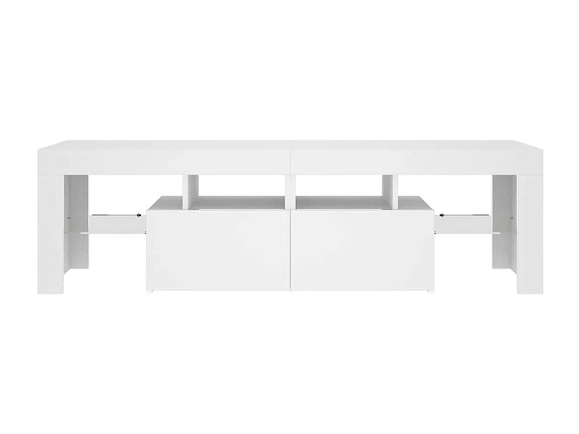 Tv-meubel met LED-verlichting 140x36,5x40 cm wit