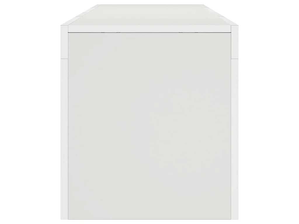 Meuble TV avec lumières LED Blanc 140x36,5x40 cm
