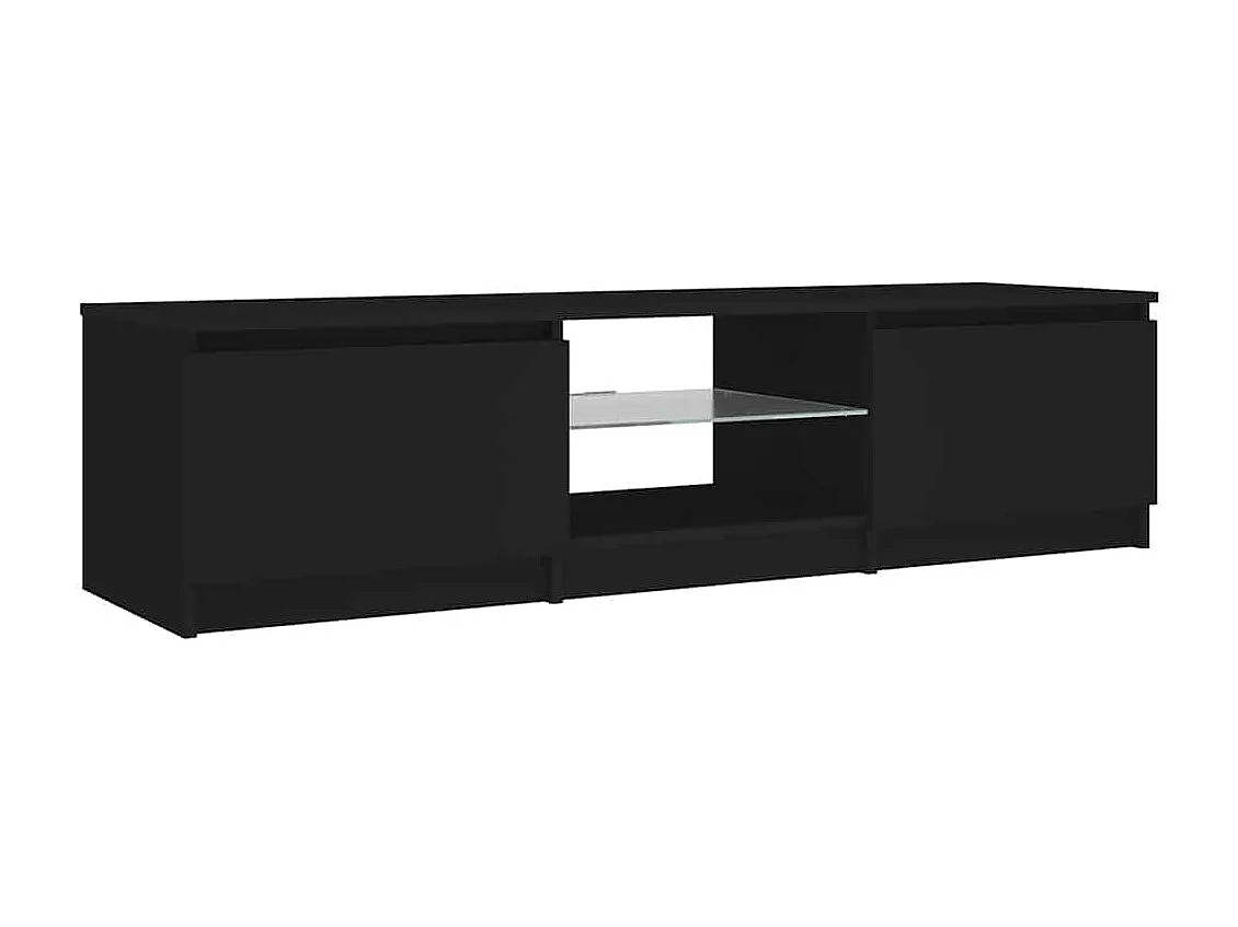 Meuble TV avec lumières LED noir 140x40x36 cm