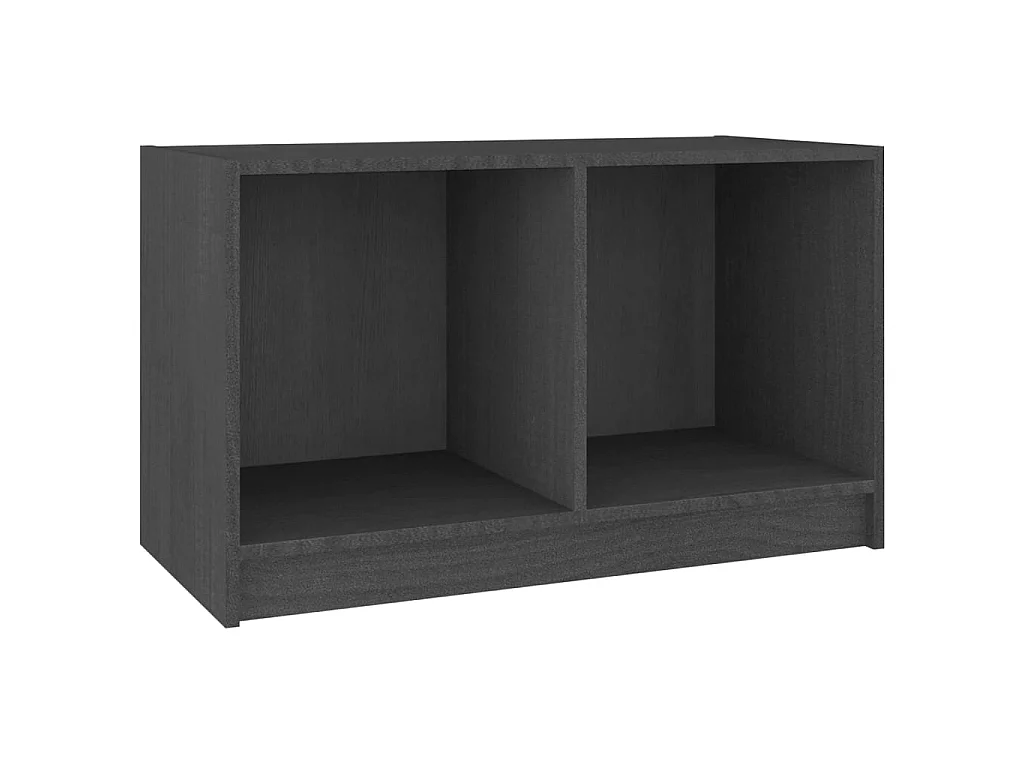 Meuble TV Gris 70x33x42 cm Bois de pin massif