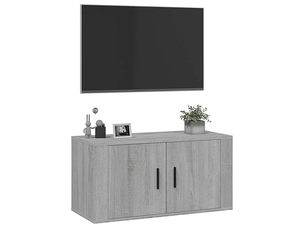 Meuble TV mural Sonoma gris 80x34,5x40 cm