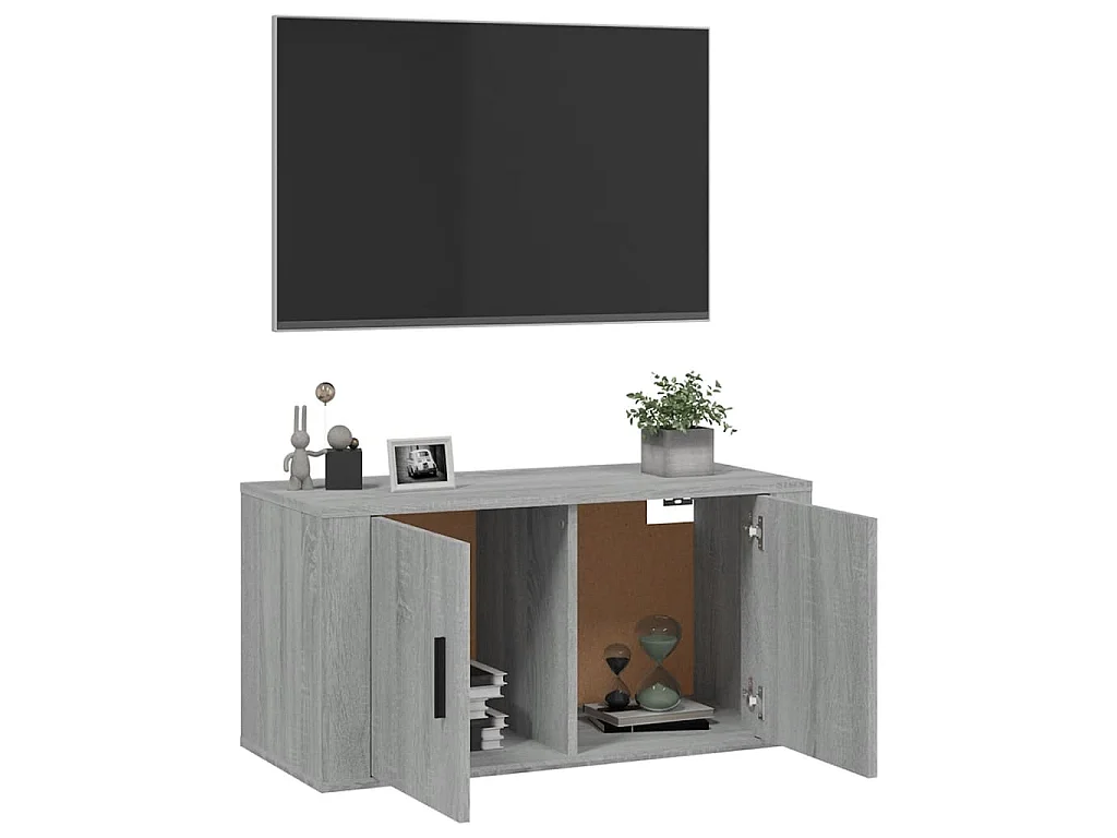 Meuble TV mural Sonoma gris 80x34,5x40 cm