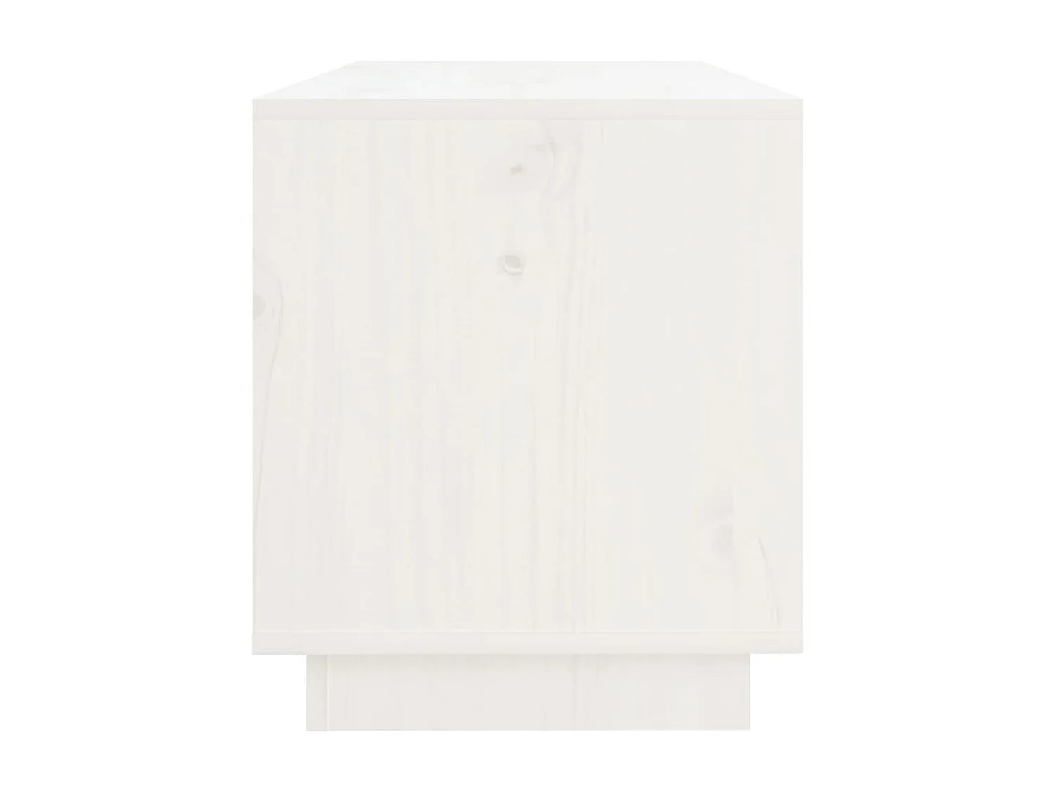 Meuble TV Blanc 74x34x40 cm Bois de pin massif