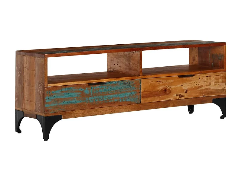 TV-Schrank 118x35x45 cm Altholz Massiv