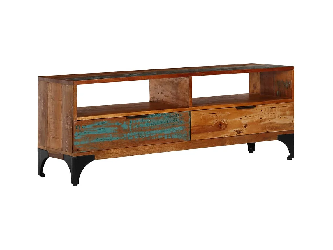 Meuble TV 118x35x45 cm Bois de récupération massif